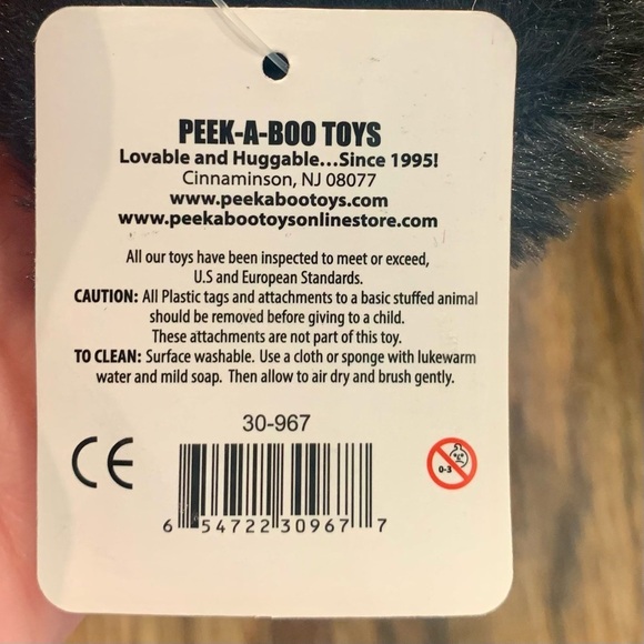 Peek A Boo Toys Basset The Dog Stuffed Animal Plush Toy, Dark Brown, 10.5”, NWT - Picture 6 of 6